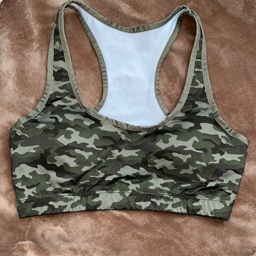 Camo sports bra